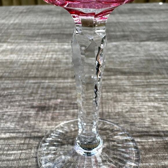 Vineyard by Bayel 4.5" Cordial Glasses Cut to Clear Crystal Bohemian Set of 7 - Picture 16 of 16